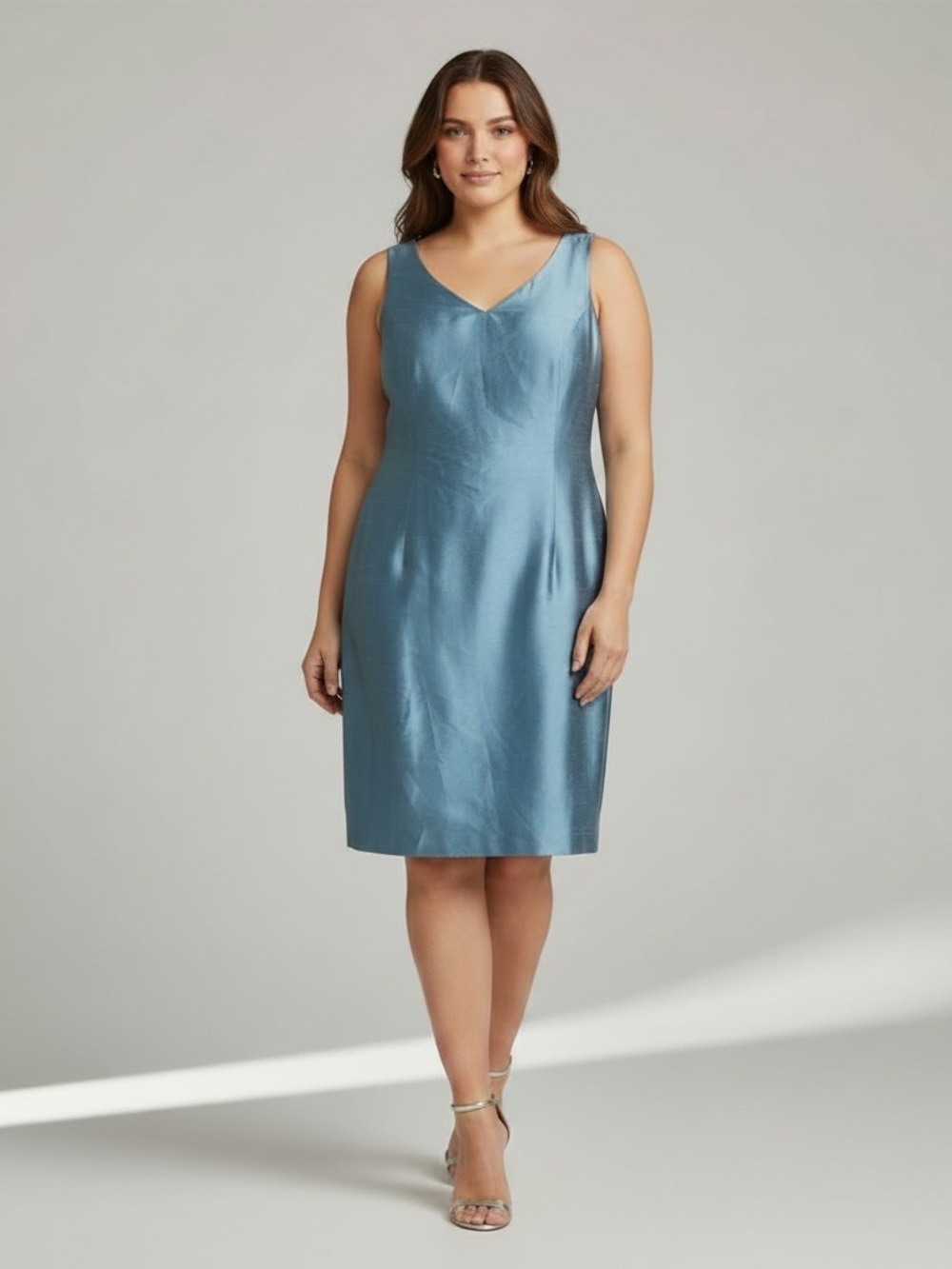 Ann Taylor 100% Silk Sheath Dress Size 14 NWT – Teal Sleeveless Work Dress